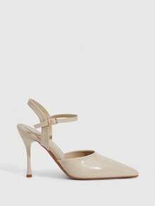 CUCCOO SZL Women Shoes Women's Pointed Thin High Heel Apricot Women's High Heel Shoes Ankle Strap Backempty Shoes Fashion Sexy Party Banquet Nightclub Fashion Simple High Heel Women's Shoes Valentine's Day