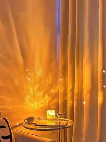1PC C-Shaped Round Night Light Crystal Lamp, Creative Bedside Lamp With Rotating Water Wave Effect, Flame Atmosphere Light, 16-Color Diamond Effect, Remote Control, RGB Rotating Water Ripple Design, Suitable For Children's Room, Bedroom, Corridor - اسطوانة المياه تموج المحيطة ضوء USB المكونات في نموذج - مشاهدة 7