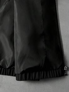 TOKVUE Men's Casual Versatile Star & Moon Print Jacket,Reflective Stripe Construction, Oversized Back Pattern Jacket For Men,PAVTROS,Valentine's Day,I Love My Boyfriend,Vintage,Streetwear,Festival,