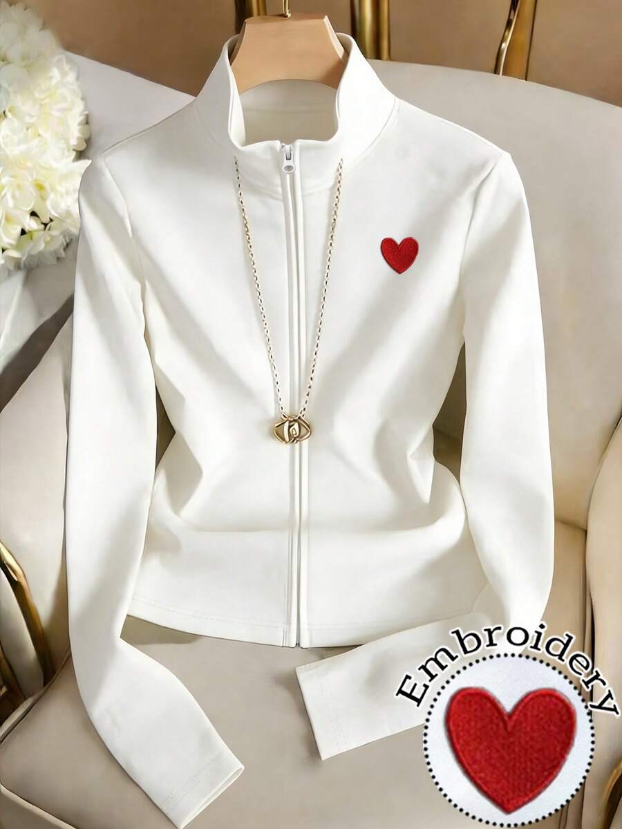 Resyla Women's Cardigan Jacket, Tight And Sexy Fit, Comfortable Long Sleeves, Best-Selling In Autumn And Winter, Cross-Stitch Design - White - View 1