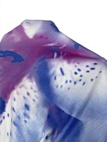 Aloruh Women's Fashion Print Fitted Halter Beaded Cropped Tank Top, Summer Backless - Blue - View 8