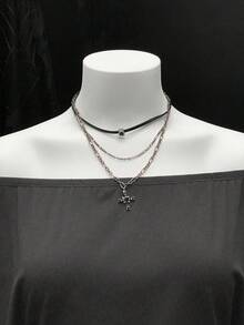 EgrlEra Women's Retro Punk Style Off Shoulder Ruffle Puff Sleeve Cropped T-Shirt Gothic Top Batwing Top Dark Grey Top - Dark Grey - View 5