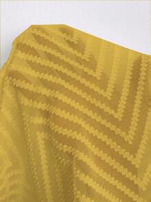 Vionelle 大码纯色贴花装饰圆领休闲百搭背心 - 黃色 - 查看 7