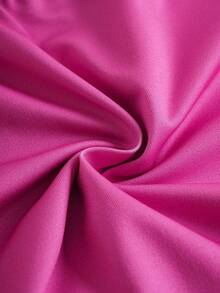 Betty Boop x SHEIN Women's Letter Pattern Scoop Neck Bra And Cartoon Figure Graphic Panty Set - Hot Pink - View 3