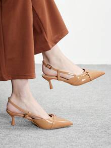 CUCCOO BIZCHIC Women's Elegant Commuter White Stiletto High Heel Pumps - nude - View 2