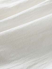 SHEIN Young Girls Floral Embroidered Square Neck Ruffle Hem Dress,Holiday,Summer, Travel - White - View 3