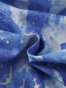 女婴碎花无袖上衣和印花背带裙套装（2件套），适合通勤、假日、度假等场合，尺码6个月至3岁，儿童服装，婴儿服装 - 藍色 - 查看 8