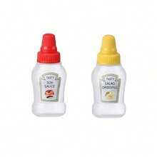 2/ 4/8Pcs Mini Portable Sauce Bottles, Salad Dressing And Ketchup Dispenser Plastic Squeeze Bottle Seasoning Container Random Pattern Color - Multicolor - View 8