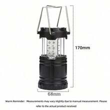 Camping Lantern Battery Operated Portable LED Camping Lamp With Foldable Hook, Tent Lights Waterproof Outdoor Hanging Lamp For Emergency, Hiking, Camping, Black - Black - View 11