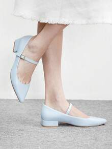CUCCOO BIZCHIC 简约大方、时尚百搭、休闲通勤女式高跟鞋 - 淺藍色 - 查看 5
