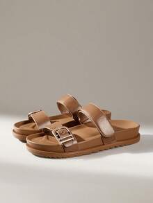 Solecia Damsandaler med spänne och vardagssandaler - Brun - Visa 3