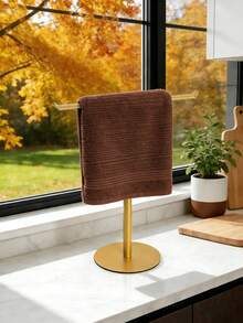 Toallero dorado, toallero en forma de T para baño, toallero de cocina, que hace que el almacenamiento de toallas sea talla grande simple y conveniente - Dorado - Ver 3