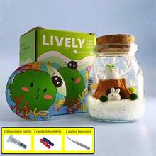 1pc Alga Ball Micro Landscape, Urban Island Hydroponic Green Algae Tabletop Decoration, Indoor Decoration, Nutrition Liquid, Green Plant Gift, Clear And Transparent, Children's Favorite To Improve Home Style, Simple Operation, Perfume Bottle Shape