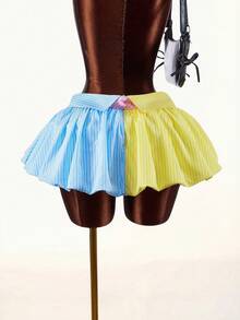 Amplova Bộ đồ nữ năm 2026 mới gồm áo hai dây cổ chữ V kẻ sọc và chân váy cạp thấp. - Nhiều màu - Xem 4