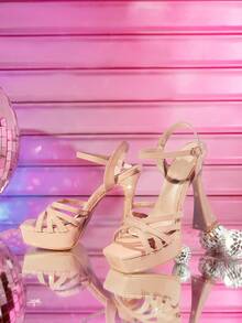 CUCCOO LuxiPop 女士高跟凉鞋 - 漆杏色 - 查看 6