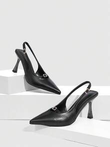 CUCCOO SZL Women's High Heel Pumps, Office/Commute High Heel Pumps, Fashionable High Heel Pumps - Black - View 4