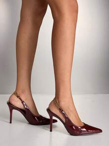 CUCCOO SZL Women Pumps Valentine's Day - Burgundy - View 4