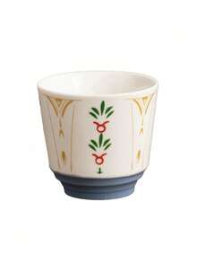 Cirelle 1pc Traditional Gahwa Coffee Cup - 150ml Ceramic Turkish Coffee Mug, Middle Eastern Style For Ramadan & Eid, Elegant Holiday Gift Set - Multicolor - View 8