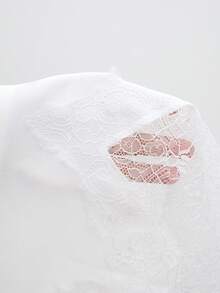 ATUI Studio Chân váy ren phối nhiều lớp thanh lịch dành cho nữ, thích hợp mặc hàng ngày. - trắng - Xem 5