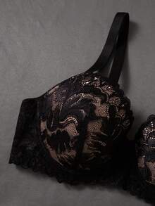 DesireSculpt 3pcs Sexy Lace Patchwork Women's Lingerie Set - Multicolor - View 3