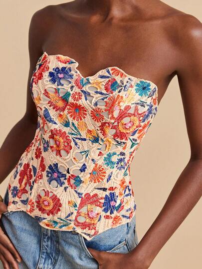 Travachic Women's Floral Print Fitted Sleeveless Camisole Top,Vacation Casual Terno Outfit For Women,Summer Holiday Outfits,Spring Break Outfits,Party Outfit,Beach Outfit,Spring Clothing,Valentine's Day,Valentine Outfits For Women,Carnival Costume,Elegant,Floral,Carnival,Spring To Summer ,Party ,Summer Tops,Valentine's Day Tops,Wedding Guest Tops For Women,Birthday Tops,Party Tops,Elegant Tops For Women,Floral Tops,Summer Tops,Carnival Costume, Mexican Style Tops Women Boho Tops For Women