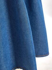 SHEIN Girls' Stylish Denim Suspender Dress, New Summer Design Princess Dress For Children - Blue - View 8