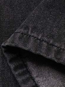 Dazy Plus Quần jeans nữ cỡ lớn thời trang, kiểu dáng vintage, xẻ tà, ôm sát mắt cá chân, phối nhiều mảng màu và nơ, thích hợp mặc cả bốn mùa. - Màu xám đen - Xem 3