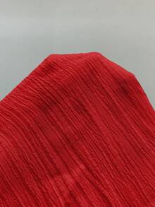 Pariaura 女士纹理面料蕾丝拼接无袖V领背心，蕾丝边夏季背心 - 紅色 - 查看 7