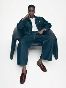 Mnmlis 女士休闲百搭通勤简约平底乐福鞋，圣诞节必备