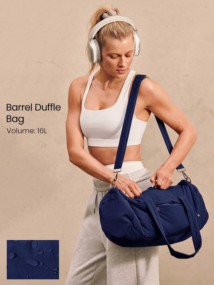 16L Max Large Capacity Carry Dual-Strap Duffle Zippered Bag Daily Active Casual