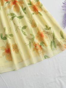 Franclia Floral Print Sleeveless Casual Vacation Dress - Multicolor - View 6