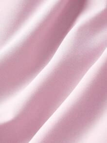 SHEIN MOD 女士复古纯色吊带连衣裙，露背设计，超大蝴蝶结，浪漫荷叶边下摆，适合约会、派对、假日、下午茶、生日、婚礼宾客礼服、婚礼季等场合。 - 粉色 - 查看 6