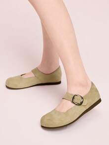 CUCCOO DOLLMOD Women's Casual Versatile Commute Simple Flats Valentine's Day - Apricot - View 3