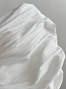 Elamini Sexy Sleeveless Spaghetti Strap Beaded Floral Trim Peplum Camisole Top, Summer - White - View 5