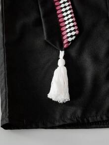 2pcs Toddler Boys Print Button-Up Shirt & Shorts Set - Black - View 3