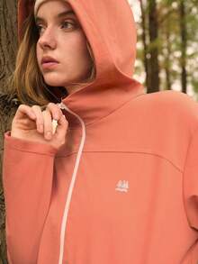 In My Nature 女士休闲拉链连帽户外夹克 - 橘色 - 查看 3