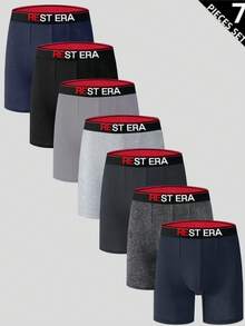 7条装男士字母印花平角内裤 - 彩色 - 查看 1