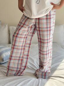 DAZY Tween Boy Plaid Wide Leg Loose Fit Lounge Pants - Multicolor - View 6