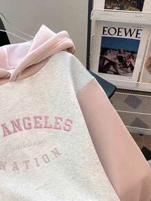 Resyla 大码撞色印花长袖卫衣 - 彩色 - 查看 5