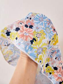 SHEIN Váy hai dây in hoa cho bé gái - Màu vàng - Xem 5