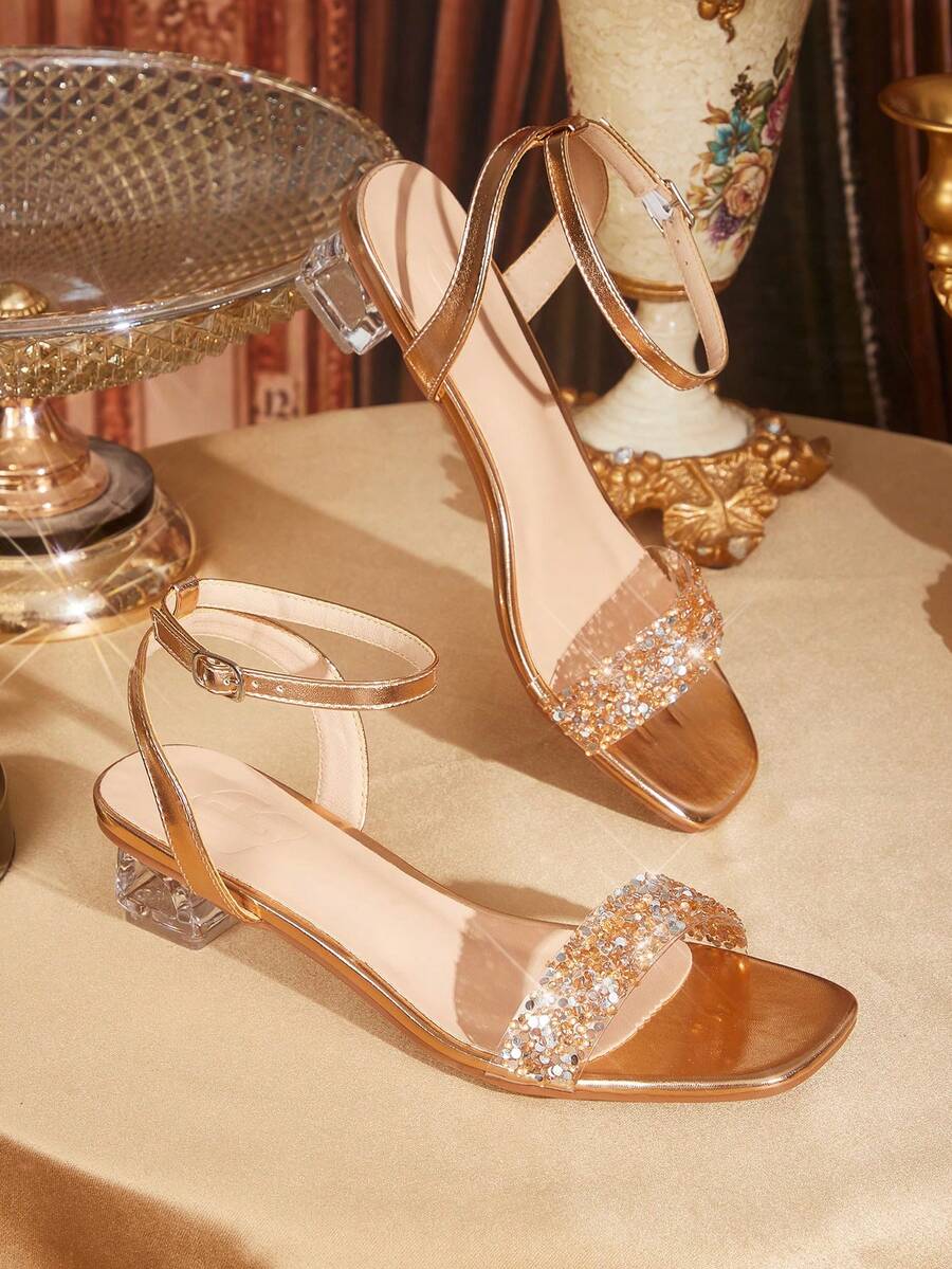 CUCCOO TILAWA 女士高跟凉鞋 - 香檳色 - 查看 1