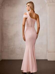 MOTF Soiréza WOMEN'S ELEGANT MERMAID STYLE LONG FORMAL DRESS - Baby Pink - View 3