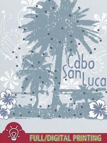 SHEIN Women's Fitted Short Sleeve T-Shirt With White Printed Graphic - Multicolor - View 4