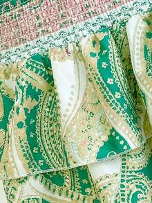 Elamini 佩斯利印花无肩带迷你连衣裙，休闲度假风 - 彩色 - 查看 6