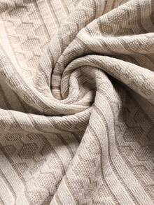 Manfinity CityGents Men's Textured Polo Collar Short Sleeve Casual Knit Top