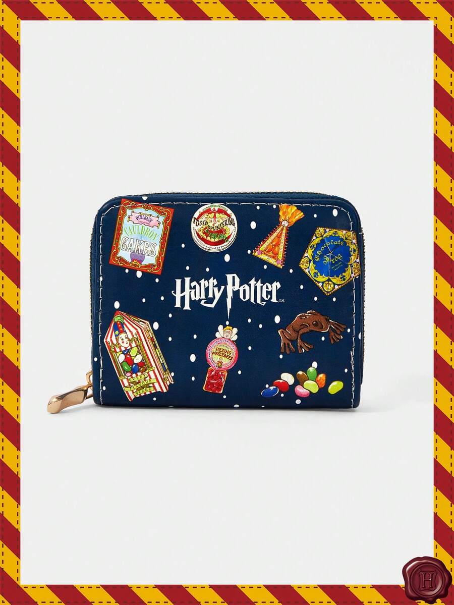 HARRY POTTER X SHEIN 1 Polka Dot Frog Candy Pattern Simple Style Zipper Coin Purse, Suitable For Women. - Multicolor 2 - View 1
