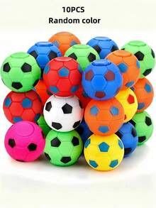 Zazumi 10Pcs Mini Adjustable Football Toys For Children, Football Party Gifts, Rotating Stress-Relieving Football Finger Toys, Classroom Prizes - Multicolor - View 9