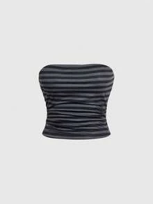 ROMWE Grunge Punk Y2K Sexy Camouflage Allover Print Cropped Tube Top And Mini Skirt 2 Pieces Set - Multicolor - View 7