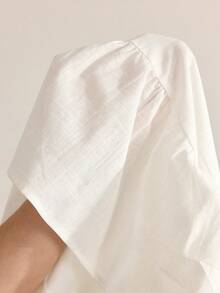 Ocili Women's Sleeveless Cotton Embroidered Floral Hem Long Nightgown Loungewear Dress - White - View 8