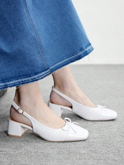 CUCCOO BIZCHIC Women's Classic Black Heel Strap Flat Shoes, Fashion For Christmas Spring Shoes